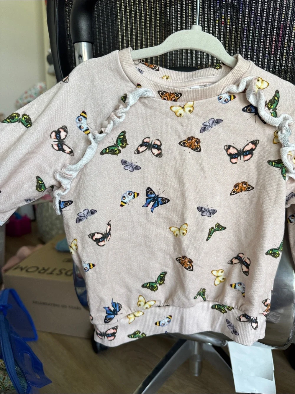 Molo Blush Butterfly Print Pajama Set